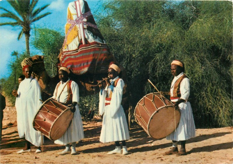 Postcard Africa native ethnic tunisian weding folklore ritual