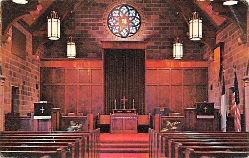 Bloomfield Iowa~Christian Church~Chancel Interior~Psalm 96~1950s Postcard