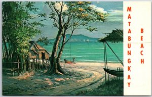 Matabungkay Beach Batangas Philippines Reproduction From Oil Painting Postcard