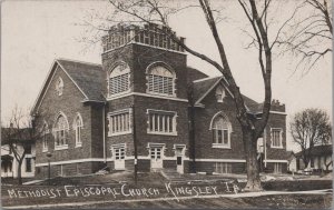 RPPC Postcard Methodist Episcopal Church Kingsley IA Iowa