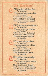 Postcard 1909 Arts Crafts Meridian Alsop Poem artist impression 23-10434