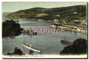 Old Postcard Villefranche Sur Mer L & # 39Escadre Charter