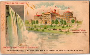 Shredded Wheat Biscuit and Triscuit Niagara Falls NY UDB Vintage Postcard E75