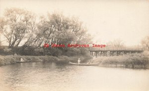 IL, Saint Charles, Illinois, RPPC, Lake Scene, Photo