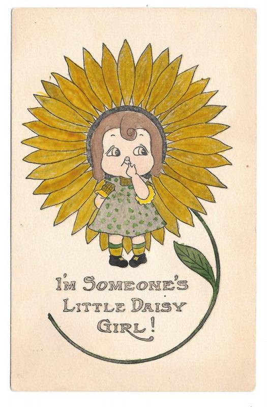 Fantasy Flower Postcard I'm Someone's Little Daisy Girl