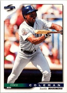 1996 Score Baseball Card Vince Coleman Seattle Mariners sk20754