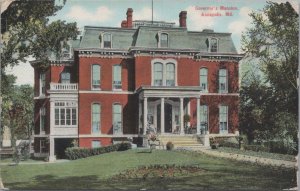 Postcard Governor's Mansion Annapolis MD 1911