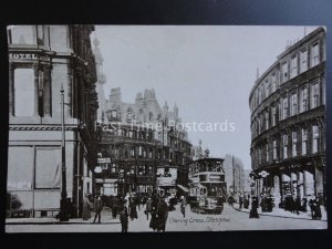 Glasgow Charing Cross showing Trams No.862 & 857 - Old Postcard
