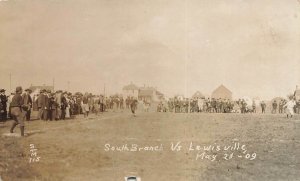 1909 RPPC Baseball Game South Branch vs Lewisville NJ New Jersey Real Photo P308 