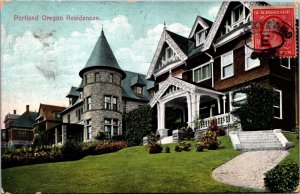 USA Residences Portland Oregon Vintage Postcard 09.96