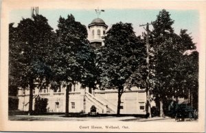 Postcard ON Welland Court House Publ. The Heliotype Co. 1930s K8