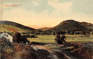 West Rutland Vermont Town View, Color Lithograph Vintage Postcard U13542