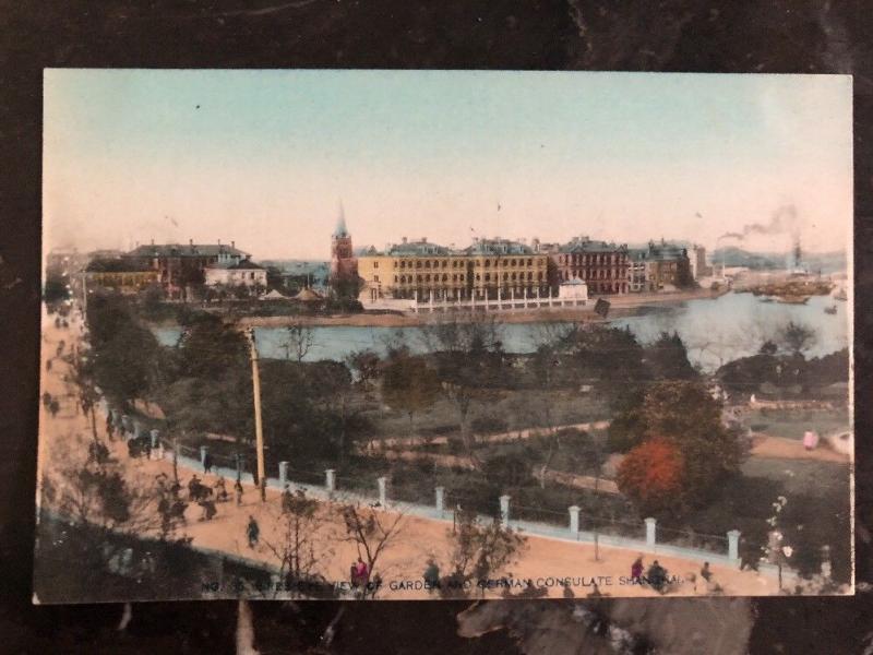 Mint Shanghai China Real Picture Postcard Garden And German Consulate View