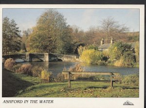 Derbyshire Postcard - Ashford In The Water - The Sheepwash Bridge  LC3225