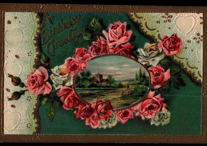 Sterling KS Happy Birthday Greetings Germany Early 1900s Vintage Postcard B05