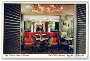 c1960's The Plush Horse Room Hotel Blackstone Interior Omaha Nebraska Postcard