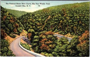 Postcard ROAD SCENE Catskill Mountains New York NY AL0136