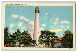 c1930's View Of Light House Cape May Point New Jersey NJ Vintage Postcard