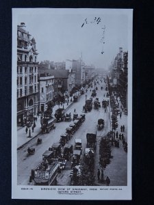 London BIRD'S-EYE VIEW OF KINGSWAY from OXFORD ST. c1920s RP Postcard by Rotary