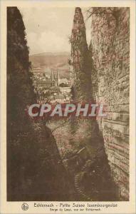  Modern Postcard Swiss Echternach small Luxembourg goge of the wolf seen on echt