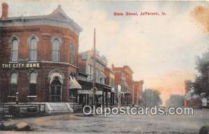 City Bank, State Street Jefferson, Iowa, USA Postcard Post Card Jefferson, Io...