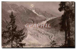 Old Postcard the glacier & # & # 39Argentiere and 39aiguille Chardonnet