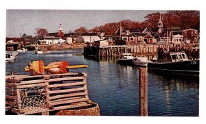 Postcard PIER SCENE Kennebunkport Maine ME AQ0166