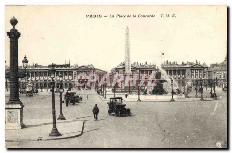 Postcard The Old Paris Concorde Square