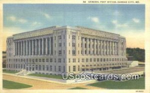 General Post Office - Kansas City, Missouri MO Postcard