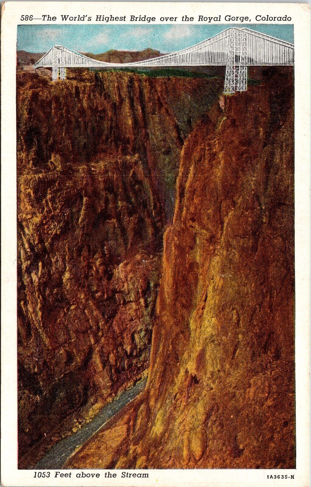 Worlds Highest Suspension Bridge Royal Colorado Scenic WB