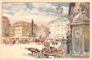 B93992 wien chariot am hof austria litho h junker