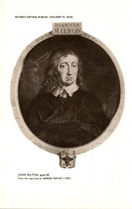 English Writer John Milton Age 62 Real Photo