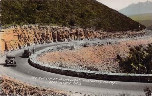 MONTERREY N L MEXICO~CUESTA DE MAMULIQUE PASS~1938 COLOR REAL PHOTO POSTCARD