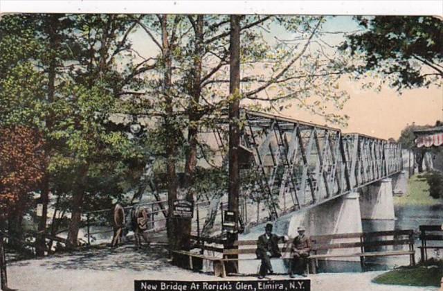 New York Elmira New Bridge At Rorick's Glen 1915