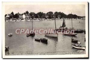 Old Postcard Larmor Plage Pointe And Toulhars From Beach