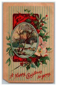 1909 A Happy Christmas Be Yours Vintage Standard View Postcard 