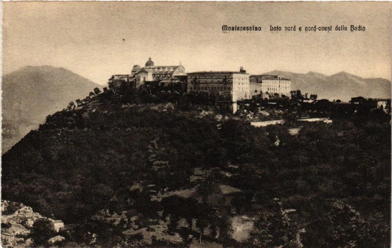 CPA MONTECASSINO Lato nord e nord-ovest della Badia ITALY (545653)