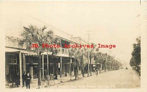 FL, Tarpon Springs, Florida, RPPC, Tarpon Avenue, Business Section, Zercher