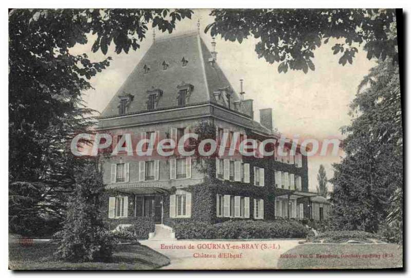 Old Postcard Gournay En Bray Chateau D'Elbeuf