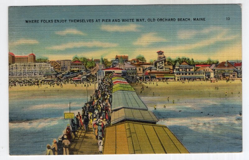 Old Orchard Beach, Maine, Where Folks Enjoy Themselves At Pier And White Way