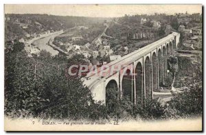 Old Postcard Dinan General View of the Viaduct