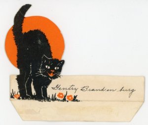 1920s Halloween Black Cat Place Card F217