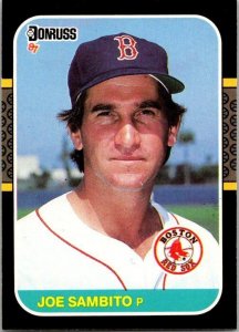 1987 Donruss Baseball Joe Sambito Boston Red Sox sk20284