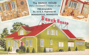 Minneapolis Minnesota The Ranch House Restaurant Vintage Postcard AA16737