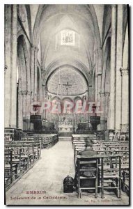 Postcard Old Embrun Interior of the Cathedral