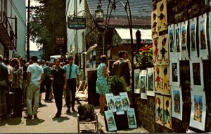 Canada Quebec Rue Du Tresor Street Young Artists Sidealk Display and Sale Of ...