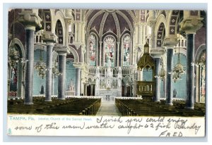 C1910 Tampa Flordia Sacred Heart Church Postcard F35E