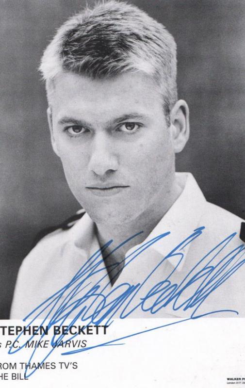 Stephen Beckett as Mike Jarvis in The Bill Vintage Hand Signed Cast Card Photo