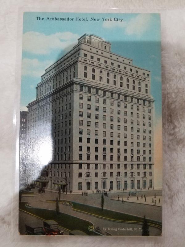 Antique Postcard, The Ambassador Hotel, New York City