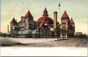 USA Exposition Building Milwaukee Wisconsin Vintage Postcard 09.34 